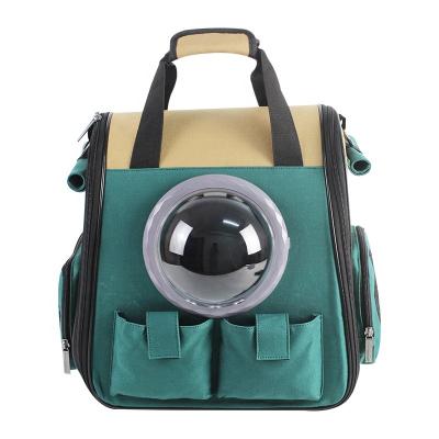 China Multifunctional Breathable Pet Bag Take Out Portable Cat Bag Canvas Double Shoulder Pet Backpack for sale