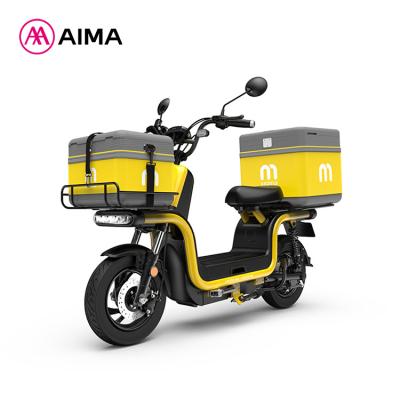 China EEC 1500W 60V 42AH NCM Lithium Electric Delivery Scooter Carbon Steel AIMA XIOMA U1 L3E Electric Bike Delivery Bike for sale