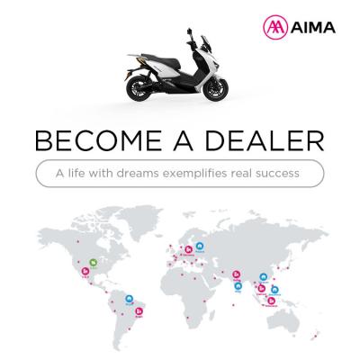 China 2023 Become AIMA Dealer In USA/European/Other Interational Countries Electric Bicycle Scooter Motorcycle For Aima Limited Registration for sale