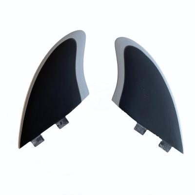 China Unisex Fiberglass G10 Keel Twin Fins With Precision Solid Piece Foiled for sale