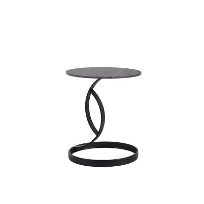 China Italian modern light luxury simple art modern light luxury round table apartment living room apartment side dish stone style small coffee table for sale