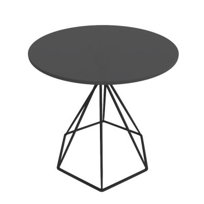 China Modern Nordic iron single side bedroom sofa living room coffee table INS table round mini table for sale