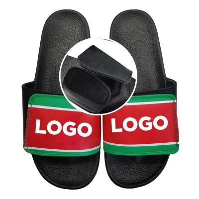 China Fashion Trend OEM Slides Shoes Sandal Custom Black PVC, Custom Logo Slippers Men Plain Blank Slide Sandal, Custom Logo Slide Sandal Slippers for sale