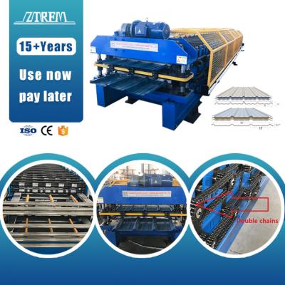 China Building Material Shops Double Deck Trapezoidal AG Panel R Panel Roll Forming Machine 29 Gauge And 26 Gauge For America for sale