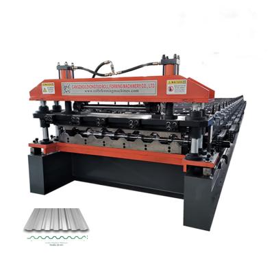 China Building material stores factory roof custonTrapezoidal sheet making machine trapezoidal roof sheet roll forming machine for sale