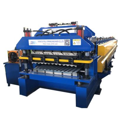 China Garment Shops ZTRFM Double Layer Metal Roofing Sheet Cold Roll Forming Machine For Ecuador for sale