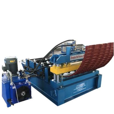 China Hotels Color Coated Galvanized Metal Roofing Sheet Hydraulic Roof Curving Machine for sale