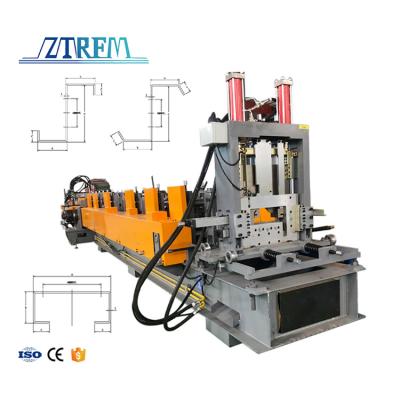 China Building Material Shops Hydraulic Full Automatic Change Sizes America Area CZ Purlin Machine For Sale Steel Frame Make Machine for sale