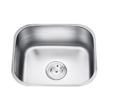 China OEM Design SBB5938/SB4440 Modern Commercial Universal Stainless Steel Square Faucet Silver Single Bowl Kitchen Sink PolishedStainless for sale