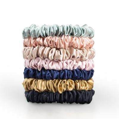 China Fashion OEM ODM 19mm Wholesale Eco-Friendly Soft 22mm Soft Silk Hair Ties 100% Mulburry Silk Scrunchie Set for sale