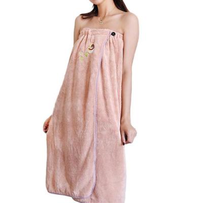 China QUICK DRY Custom Made Women's Bath Towel Skirted Coral Velvet Wrapped Chest Dress Waist Towel for sale