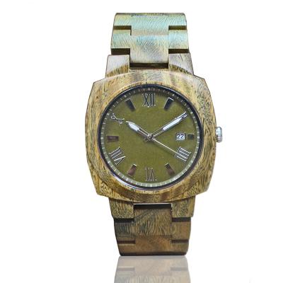 China High Quality Hot Sale Custom Logo Natural Sandal Wooden Square Watches for Men and Women for sale