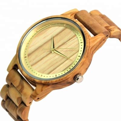 China Wholesale Wood Watch fashion round natural wood wrist watch for men designers unique wooden band for sale