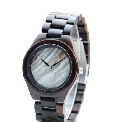 China fashion natural wood stone watch high quality new genuine wood grain watch for sale