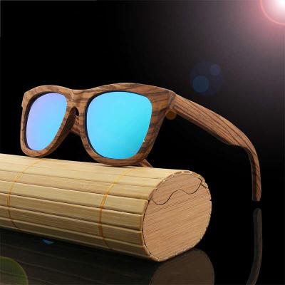 China Custom Logo Zebrano Wood Sunglasses Polarized Wooden Sunglasses Unique Wooden Sunglasses for sale