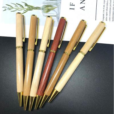 China High Quality Natural Bamboo Wood Pen Promotion Custom Logo Wood Pens School Pen for sale