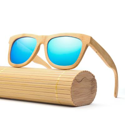 China Bamboo wood retro coated bamboo legs polarized men and women large frame sunglasses zu verkaufen