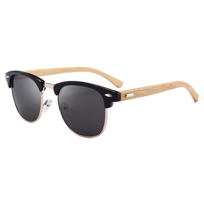 China Handmade custom men sports bamboo wooden uv400 sun glasses man wooden sunglasses for sale