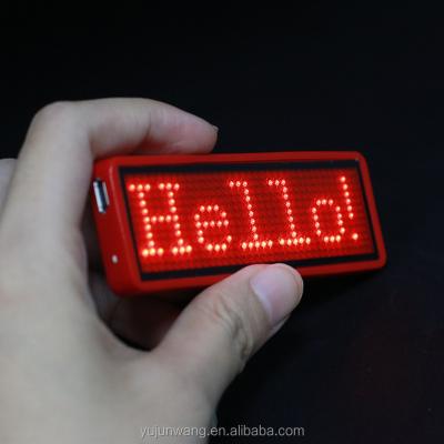 China Custom High Quality Pin Badge Party Bar Concert Usage Led Name Badge Pin on Plastic LED Flashing Printed for sale