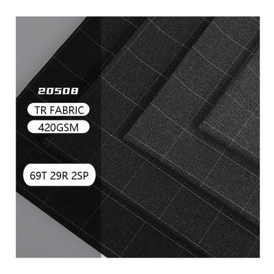 China Flame Retardant Mens Trousers Stripe Fabric High Quality Polyester Suit Viscous Fabric for sale