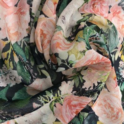 China Sustainable Textiles Digital Printing 100 Silk Fabrics Chinese Silk Georgette Fabric 10mm Silk for sale