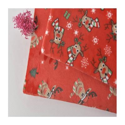 China Fonesun-PS704 Custom 100% Polyester Printed Fleece Christmas Fabric Tear-Resistant for sale