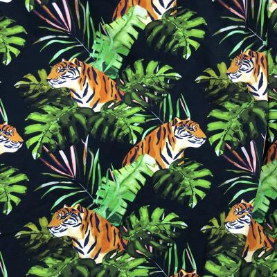 China Anti-static custom printed cotton digital printing spandex knit velor fabric for baby for sale