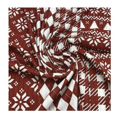 China Custom Anti Pill Dihital Printed Rib Knit Fabrics For Bows Apparel 100% Polyester Or Accessories 95% Spandex Knitted 5% 190gsm Polyester for sale