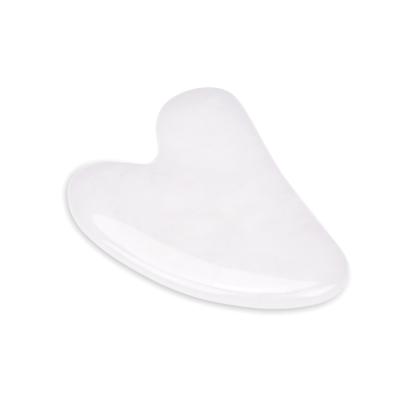 China Custom wholesale white stone gua jade gua tool massage board gua sha tool convenient sha for sale