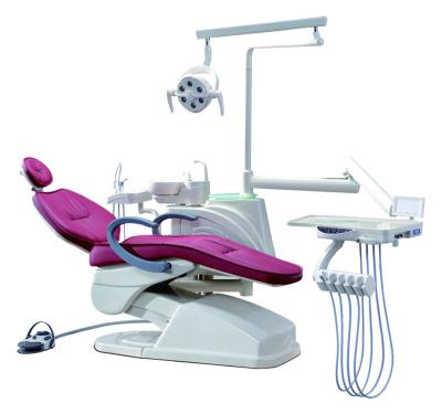 China Dental Clinic Luxury Fashionable Leather Dental Chair Microfiber Dental Stable High Level Intelligent Dental Unit for sale