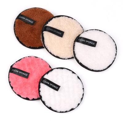 China New Design Customize Soft Organic Microfiber Cotton Makeup Remover Facial Cleansing Pads for sale