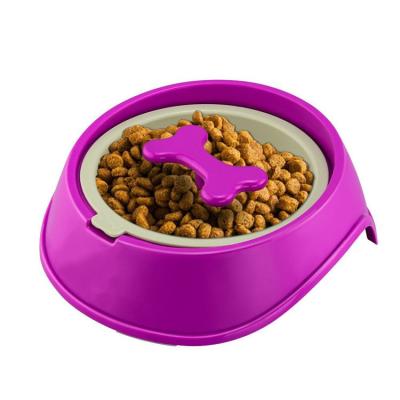 China Factory Sustainable Hot Selling Dog Bowl Slow Feeding Eco - Friendly Plastic Pet Bowl Feeder for sale