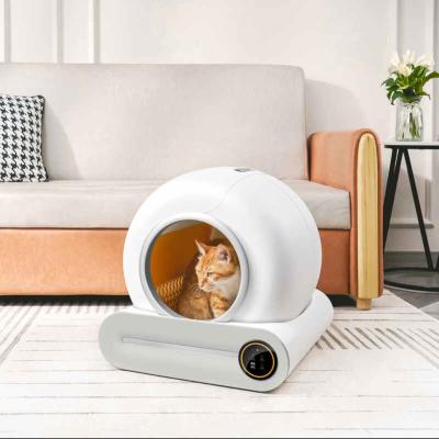 China 2022 Sustainable New Design Cat Litter Box Manufacturer Supply Cat Litter Box Self Cleaning Automatic for sale