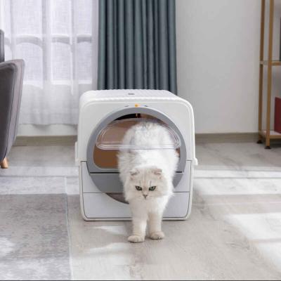 China Cat Litter Toilet Electric Self Automatic High Quality Wholesale Viable Cleaner Cat Litter Box Large Size for sale