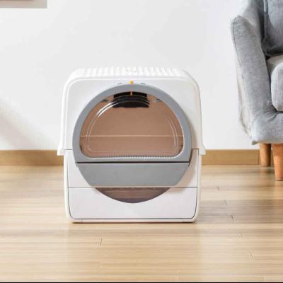 China Large Size Automatic Cats Viable Cat Toilet Self Cleaning Cat Litter Box For Multiple for sale