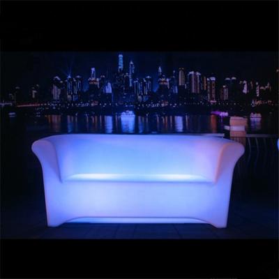 China Custom Plastic Furniture RGB Club Stool Light Led Sofa / Illuminated Led Bar Chair for sale