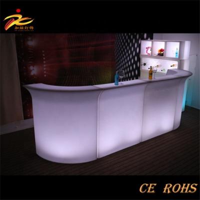 China 2017 Modern New Arrival Straight Led Plastic Portable Bar Counter Furniture for sale