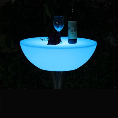 China Modern cheap plastic rechargeable plastic table led luminous led coffee table/cocktail table with 16 color change for sale