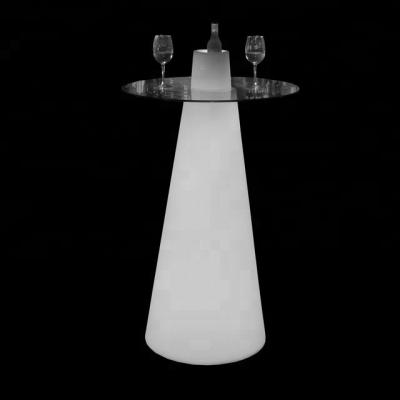 China modern rechargeable modern cocktail table and furniture/event plastic led table for sale