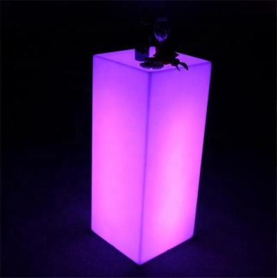 China 45*45*110cm modern rechargeable illuminated plastic led bar table / led bar furniture for sale