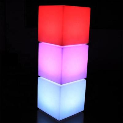 China Bar Chair LED Cubes 40x40x40 Cm Outdoor Seating Furniture Led Cube Waterproof In Cheap Price for sale