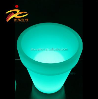 China Modern Indoor Led Lighted Colorful Plastic Flower Plant Pot for sale