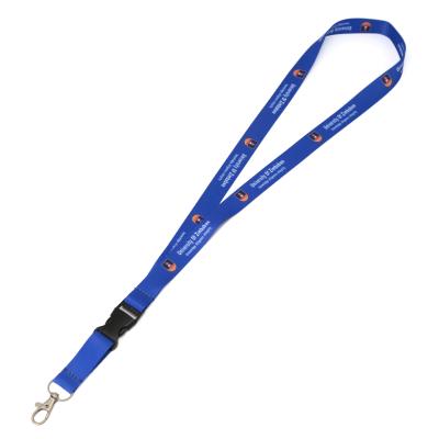 China Premium Soft Silky Printed Exposure Strap Heat Transfer Lanyard with Safe Unplug Buckle and Thumb Release for ID Badges Card Holder for sale