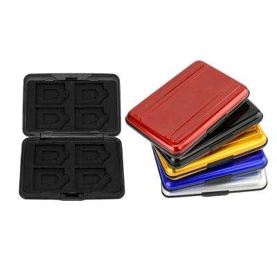 China Waterproof Shockproof Dustproof Custom Design Aluminum Hard Shell Box Memory Card Wallet Business Gift Idea for sale