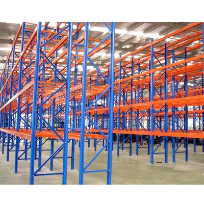 China 75mm Pitch Adjustable On Straight Factory Storage Pallet Rack Supply Rack Logistics Inventory Single Aisle Deep Even Narrow Metal Steel Heavy Duty Rack for sale