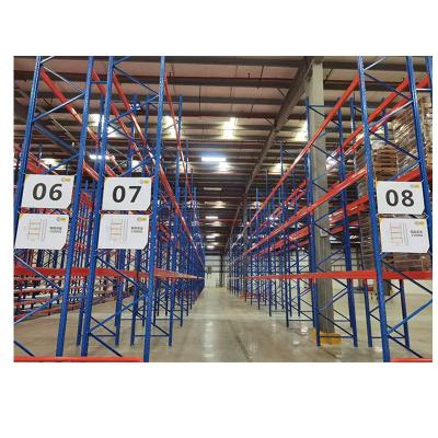 China Factory Warehouse Double Aisle Warehouse Storage Racks Industrial Pallet Rack Heavy Duty Heavy Duty Deep Wide Forklift Pallet for sale