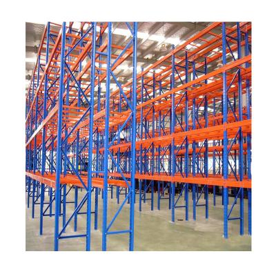 China Pitch Adjustable 75mm On The Commerical Industrial Heavy Duty Double Rack Heavy Duty Double Rack Factory Aisle Deep Wide Wire Mesh Pallet Rack for sale