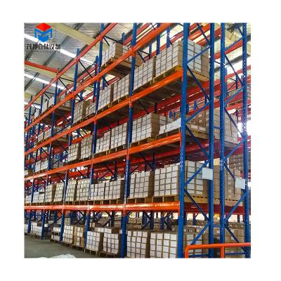 China Heavy Duty Double Warehouse Storage Pallet Racking System Adjustable Wide Aisle Deep Heavy Duty Racking System for sale