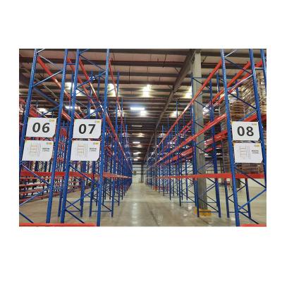 China Corrosion Protection Guaranteed Industrial Heavy Duty Warehouse Rack Single Deep Wide System Aisle Selective Storage Pallet Rack for sale