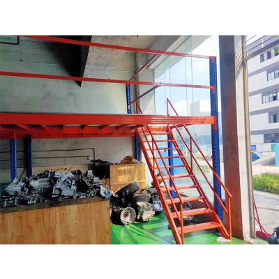 China Corrosion Protection Adjustable Steel Mezzanine Shelving Platform Shelving Steel Warehouse Shelves for sale